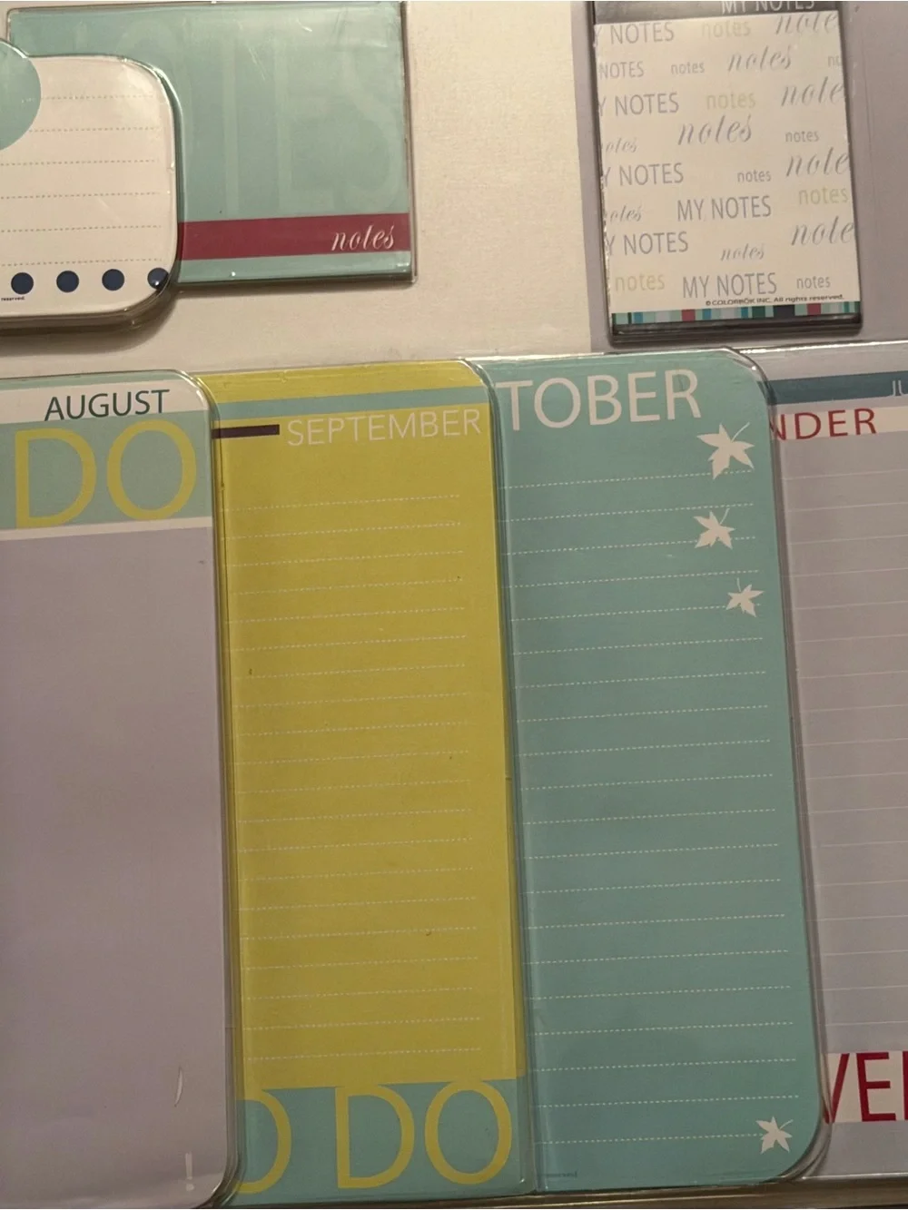 Post-its and Labels January-December